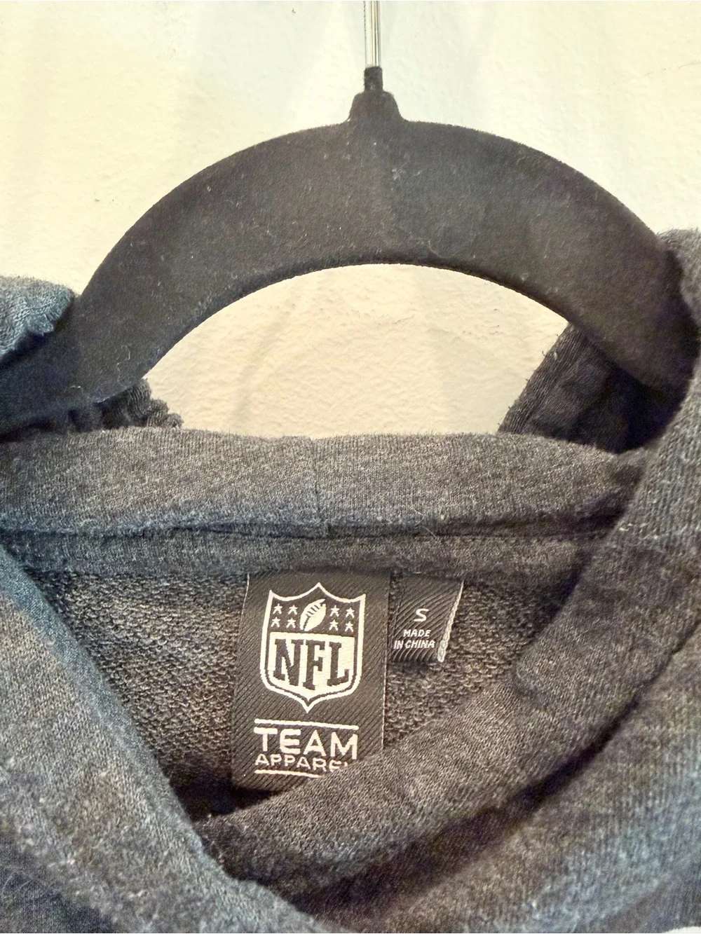 NFL New England Patriots Gray Hooded Sweatshirt - Size S
